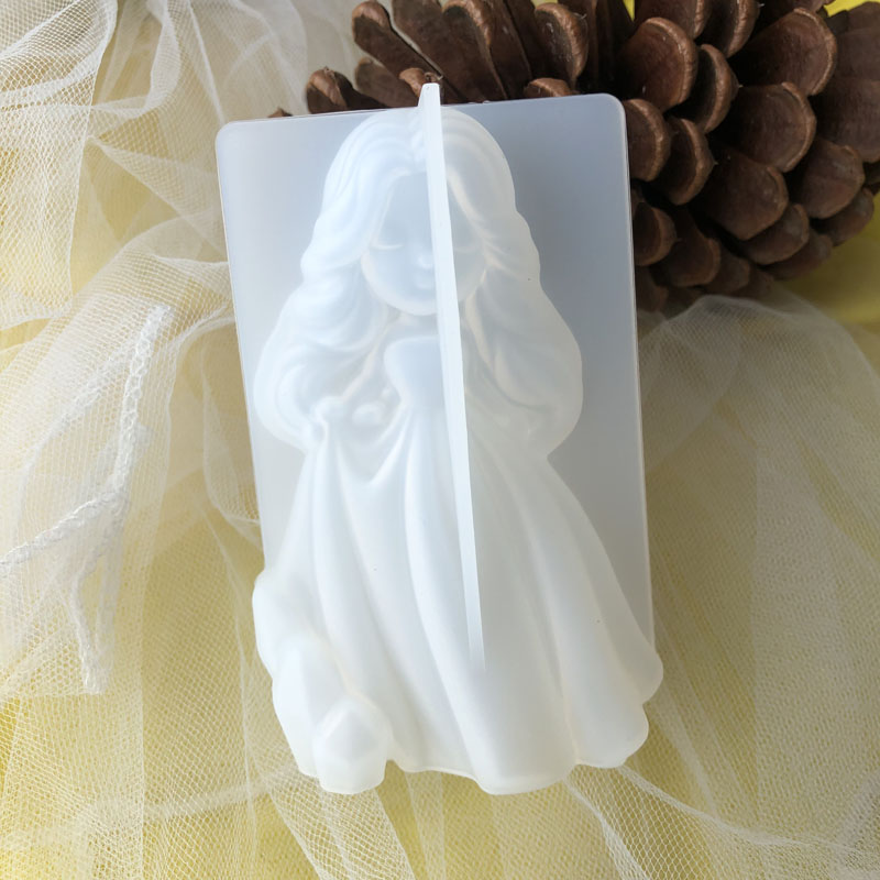 Candle Making Diy - 3D Sevimli Prenses Silikon Mum Kalıp