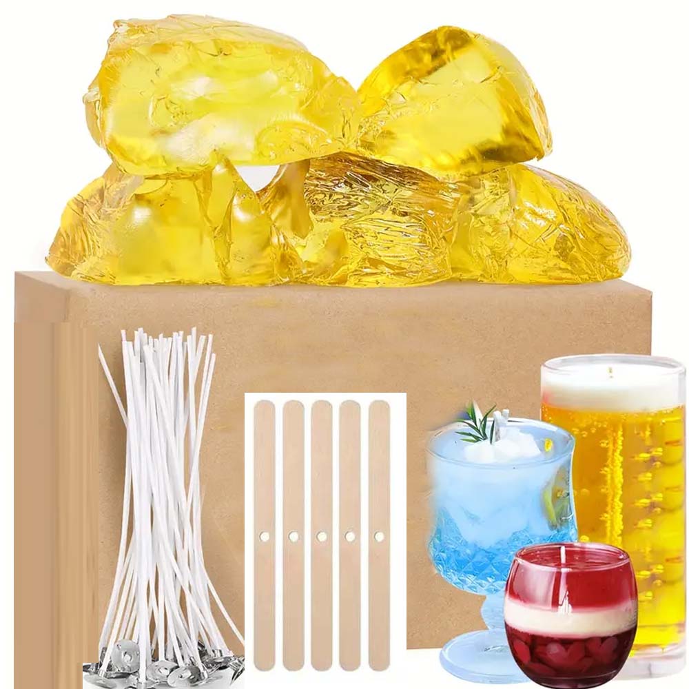 Candle Making Gel Wax - Mum Yapımı için 200g Sarı Şeffaf