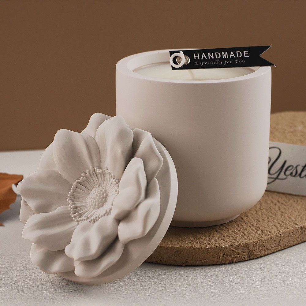 Candle Making Jars - Ayçiçeği saklama kutusu silikon kalıp DIY