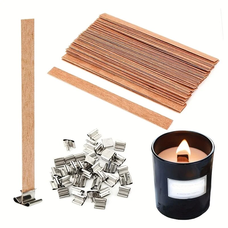 Candle Making Kit Beeswax - 30 adet Yüksek Kaliteli Ahşap Mum