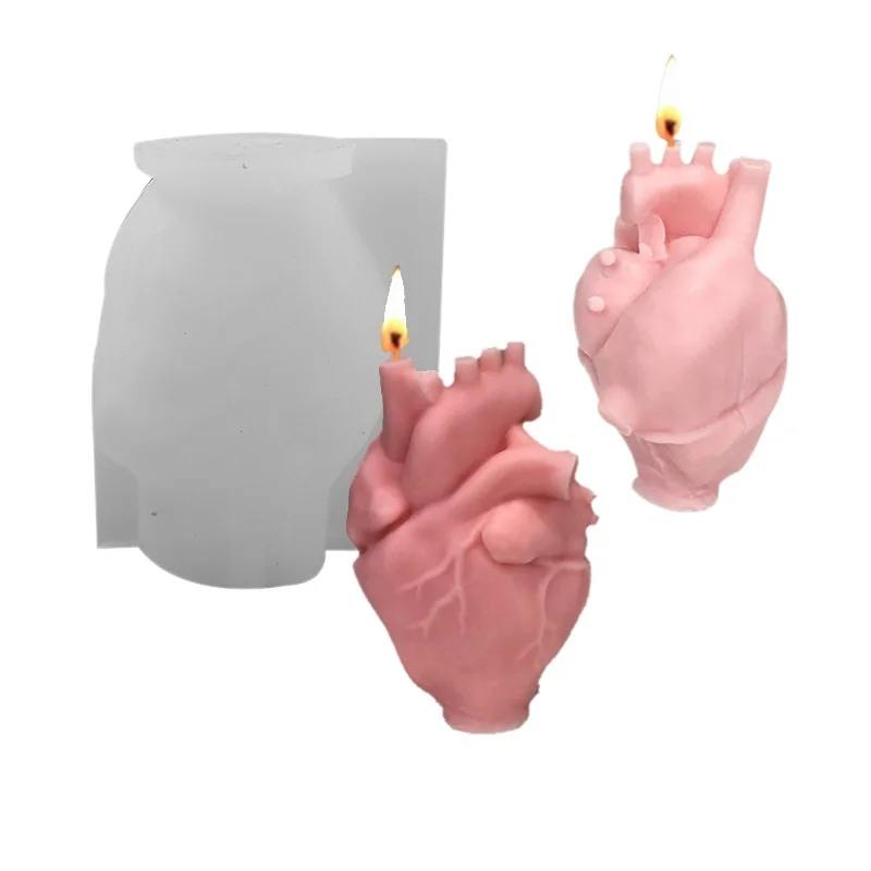 Candle Making Kit Diy - Kendin Yap İnsan Kalbi Silikon Mum