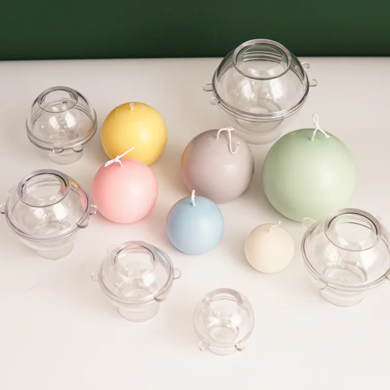 Candle Making Kit Diy - 5-8 cm Küresel Mum Plastik Kalıp