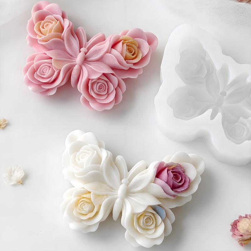 Candle Making Diy - DIY Gül Kelebek Formu silikon kalıp