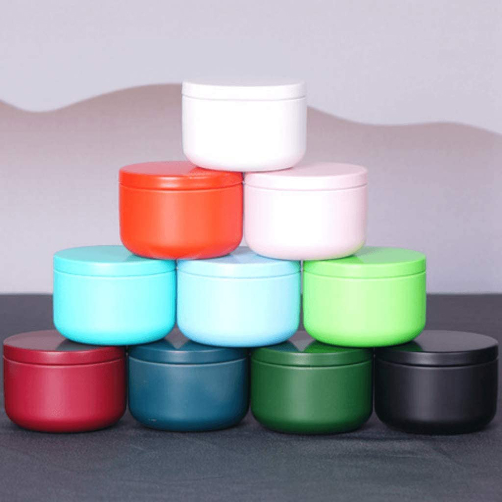 Candle Making Jars - Hava Geçirmez Kapaklı Çay Kutusu Teneke