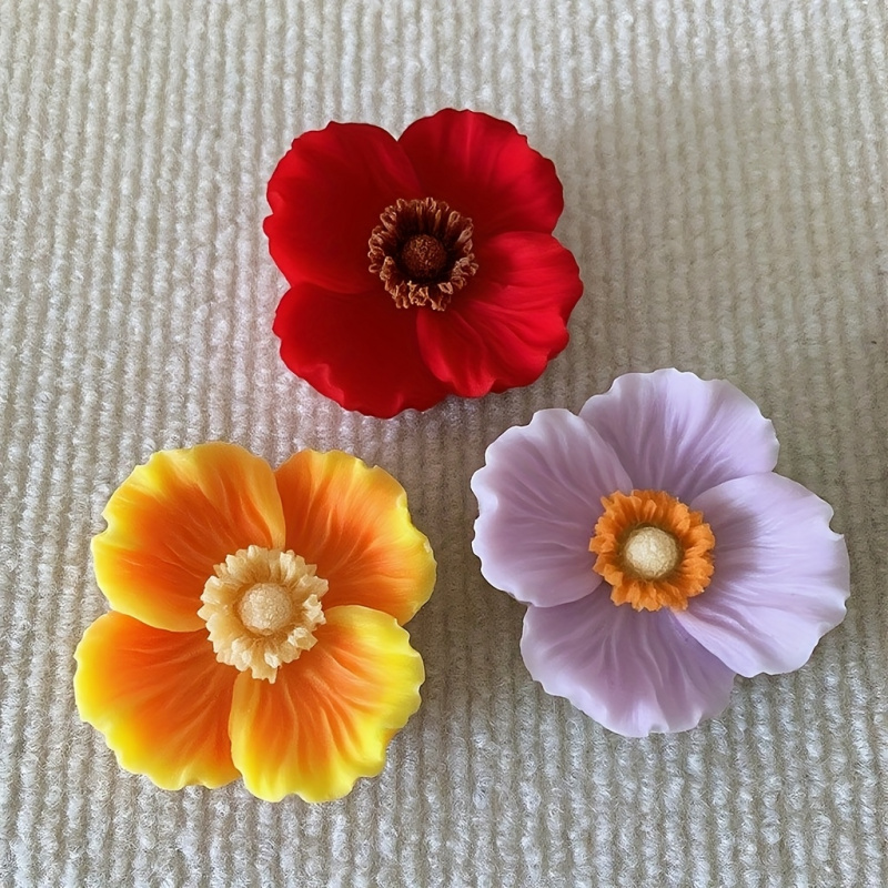 3 Çiçekli silikon kalıp, Silik - Candle Making Jars incelemesi ve fiyatı