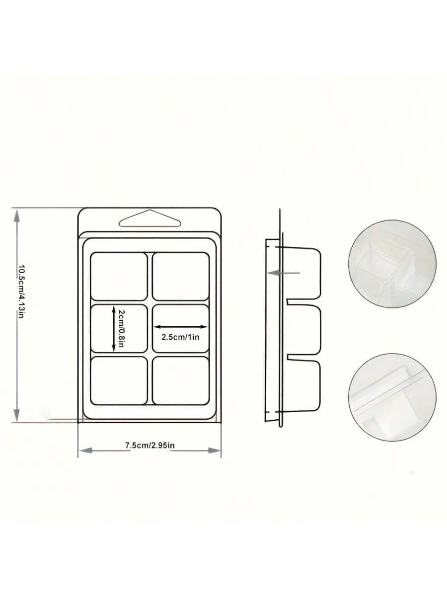 12/24 Parça Dikdörtgen 6 Bölme - Candle Making Gel Wax incelemesi ve fiyatı