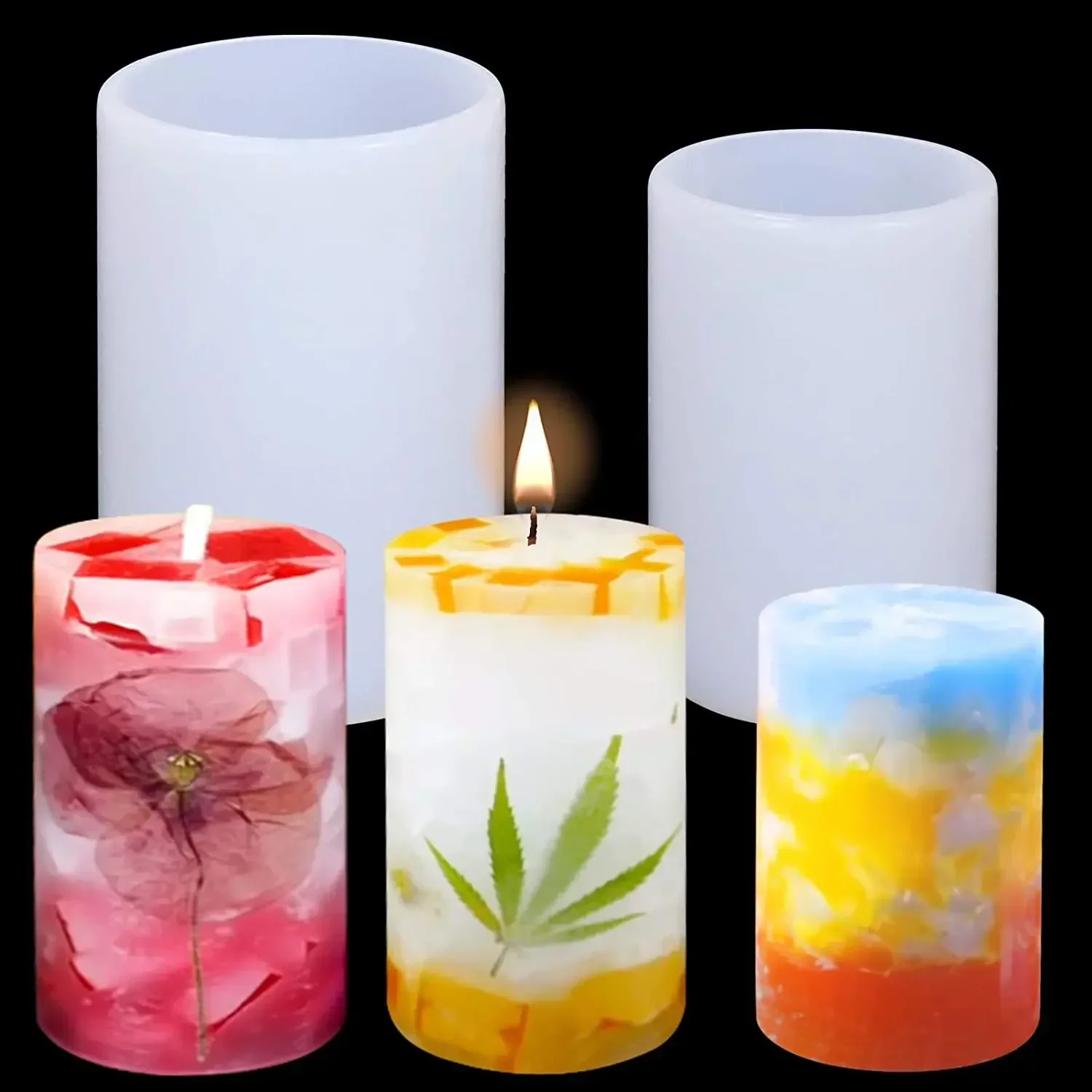 3D Silindir Şekli Mum silikon  - Candle Making Gel Wax incelemesi ve fiyatı