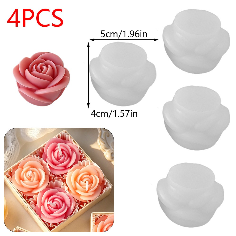 4 adet/set Gül Mum Silikon Kal - Candle Making Date incelemesi ve fiyatı
